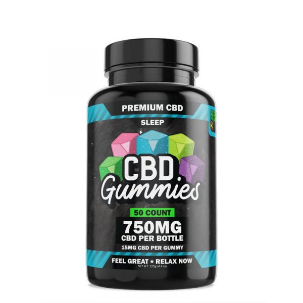 Hemp Bombs, CBD Sleep Gummies with Melatonin, 50-Count, 750mg of CBD