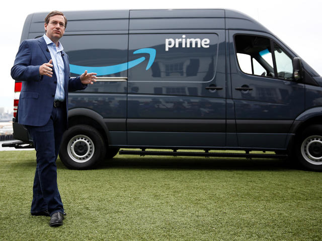 Amazon Starting Deliveries With Amazon Branded Vans Cbs News