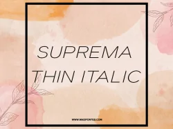 Check also this other font Suprema Thin Italic