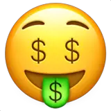 Money-Mouth Face on Apple