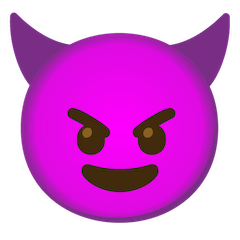 Smiling Face With Horns on Google