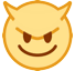 Smiling Face With Horns on HTC