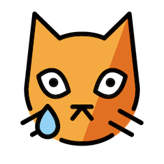 Cara de gato a chorar on Openmoji