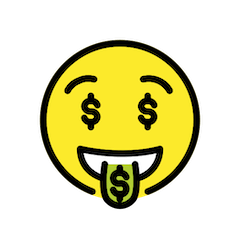 Money-Mouth Face on Openmoji