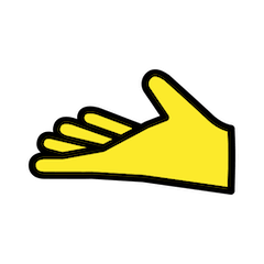 Mano con la palma hacia arriba on Openmoji