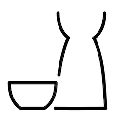 Sake-Pullo Ja Kuppi on Openmoji