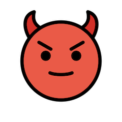 Smiling Face With Horns on Openmoji