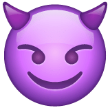 Smiling Face With Horns on WhatsApp