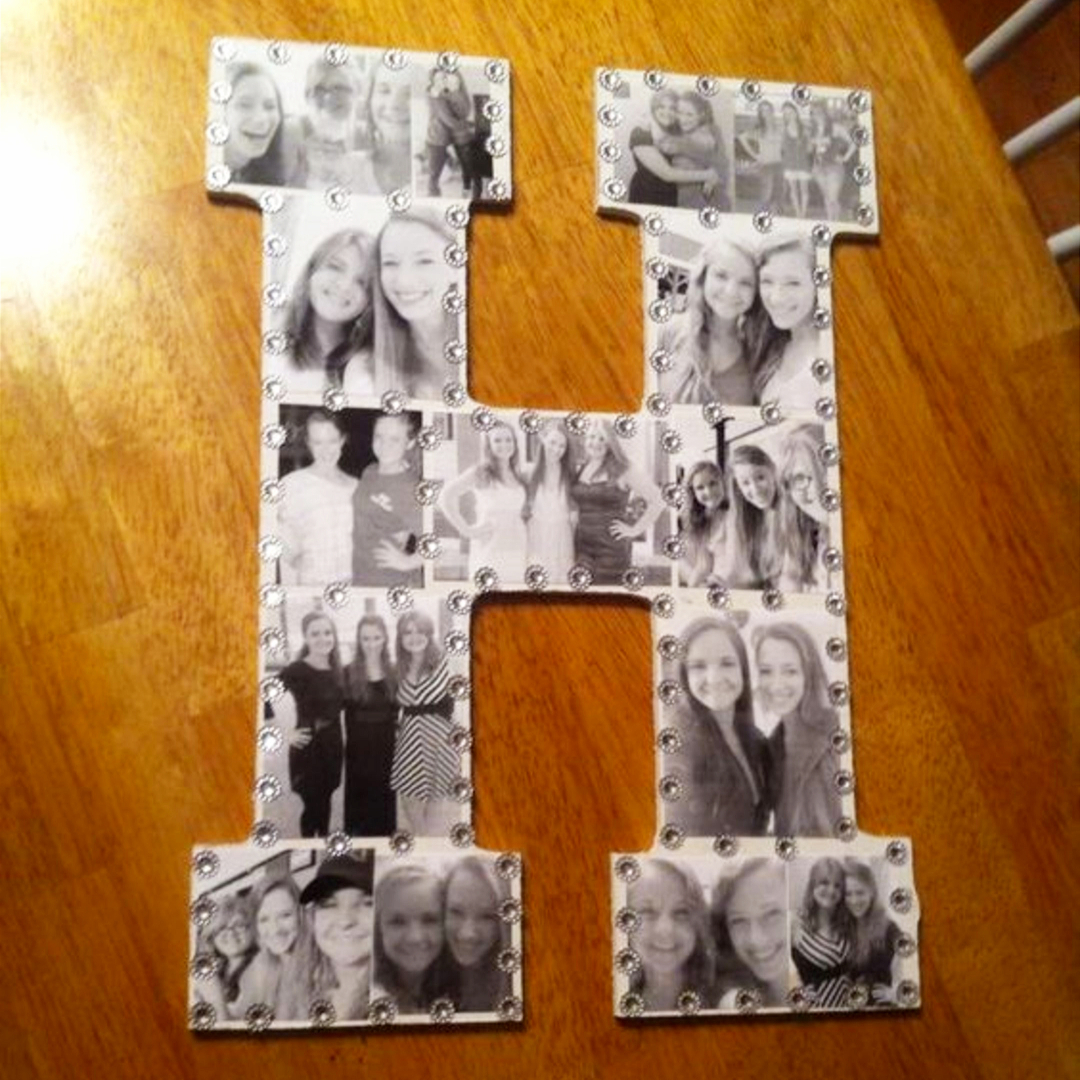 DIY Photo Letters - love all these ideas to make a picture collage on a wood letter