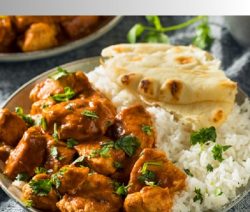 Pressure cooker Indian butter chicken. This delicious chicken recipe belongs to Fine Indian Cuisine. Chicken breasts with vegetables and spices cooked in a pressure cooker.#pressurecooker #instantpot #chicken #dinner #homemade #lowcarb #healthy