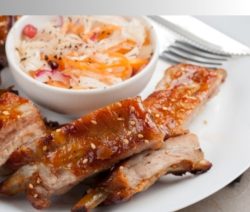 Crockpot Hawaiian barbecue ribs. Indulge in the sweet and savory flavors of Crockpot Hawaiian barbecue ribs. #crockpot #slowcooker #ribs #bbq #dinner #party #sweet #hawaiian