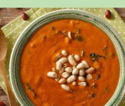 Slow cooker sweet potato soup. Sweet potatoes are great for making soup. When cooked slowly, they become soft and tasty, while also adding vitamins and making the soup thicker. #slowcooker #crockpot #sweetpotato #soups #vegetarian #vegan