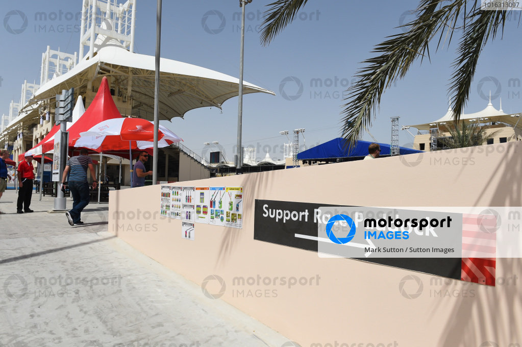 Suuport race and paddock sign at Formula One World Championship, Rd4 ...