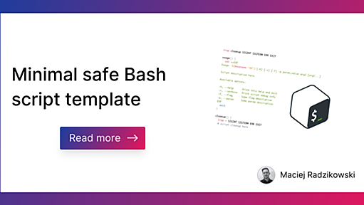 Minimal safe Bash script template