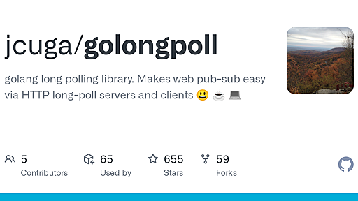 GitHub - jcuga/golongpoll: golang long polling library. Makes web pub-sub easy via HTTP long-poll servers and clients :coffee: :computer: