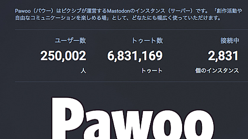 Pawoo、25万ユーザーに到達　pixivの10周年前日に