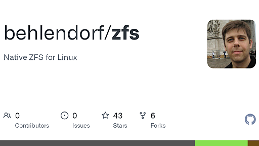 GitHub - behlendorf/zfs: Native ZFS for Linux