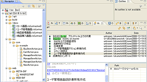 分散バージョン管理Git/Mercurial/Bazaar徹底比較