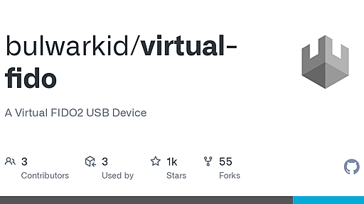 GitHub - bulwarkid/virtual-fido: A Virtual FIDO2 USB Device