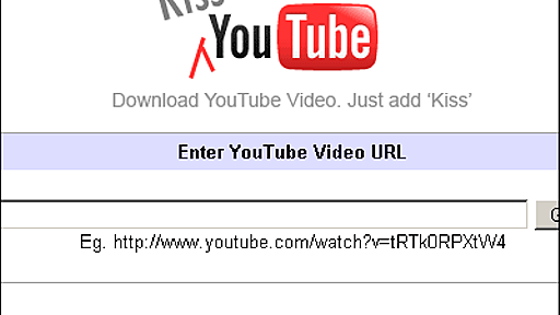 YouTubeにキスするとFLVファイルがダウンロードできる「KissYouTube」
