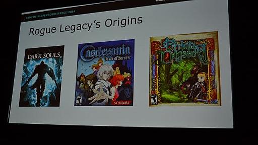 低予算で大ヒット！　『Rogue Legacy』は“『ダークソウル』＋『悪魔城ドラキュラ』＋『世界樹の迷宮』”から始まった【GDC 2014】 - ファミ通.com