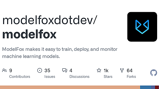 GitHub - modelfoxdotdev/modelfox: ModelFox makes it easy to train, deploy, and monitor machine learning models.