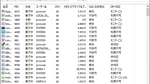 次期Windows 10のタスクマネージャーでDPIスケーリング対応アプリが確認可能に