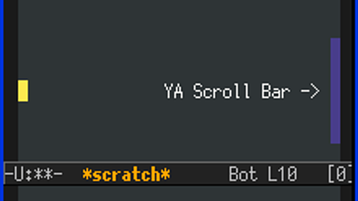 主張しないスクロールバーモード、yascroll.elをリリースしました - Functional Emacser