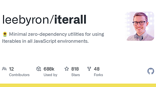 GitHub - leebyron/iterall: 🌻 Minimal zero-dependency utilities for using Iterables in all JavaScript environments.