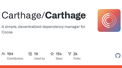 GitHub - Carthage/Carthage: A simple, decentralized dependency manager for Cocoa