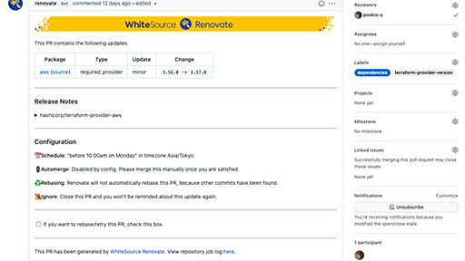 Renovate と GitHub Actions で Terraform のバージョンアップを自動化する - Retty Tech Blog