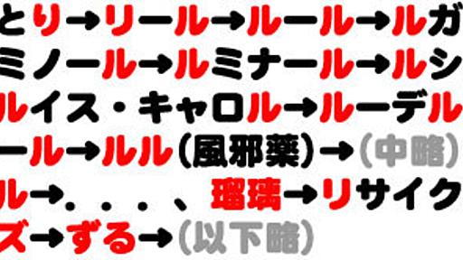 「しりとり」の戦いかた、すこし反省した - Active Galactic : 11次元と自然科学と拷問的日常