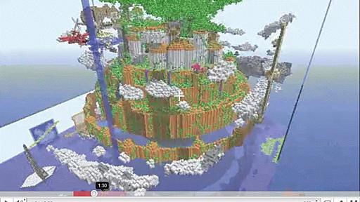 ラピュタは本当にあったんだ！　「Minecraft」で再現されたラピュタがスゴい