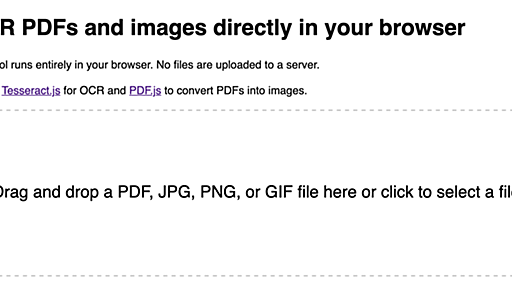 Running OCR against PDFs and images directly in your browser