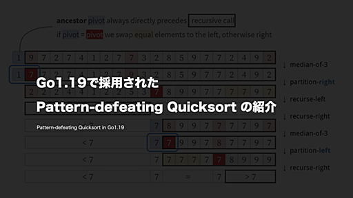 Go1.19に採用されたPattern-defeating Quicksortの紹介 - エムスリーテックブログ