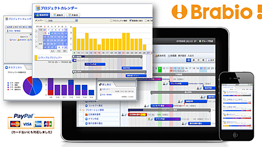 ガントチャート,プロジェクト管理,スケジュール表がサクサク作れる。チャート作成がカンタンに共有！しかもフリー タスク管理にも - Brabio!