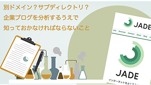 別ドメイン？サブディレクトリ？企業ブログを分析するのに知っておかなければならないこと - ブログ - 株式会社JADE