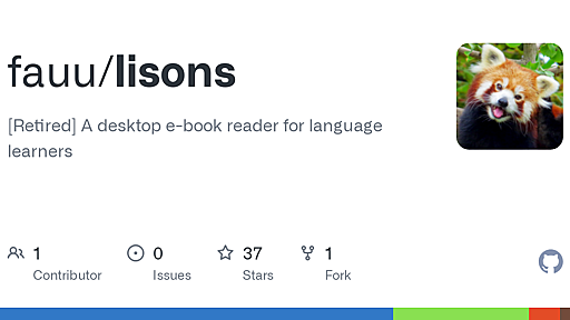 GitHub - fauu/lisons: [Retired] A desktop e-book reader for language learners