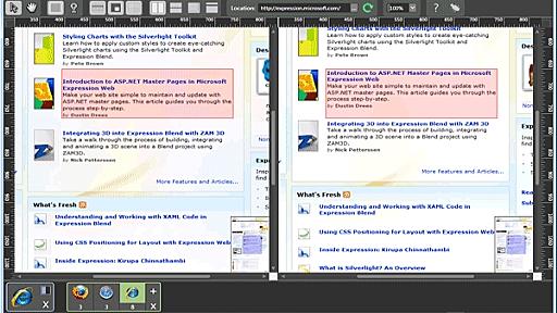 MS、非IEブラウザにも対応のプレビューツール「Expression Web SuperPreview」発表
