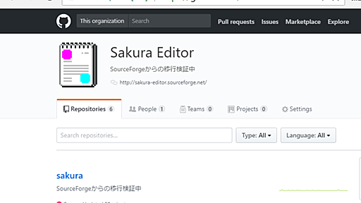 サクラエディタ GitHub 移行 - clock-up-blog