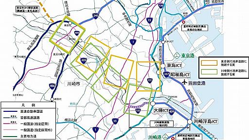 外環道「東名～湾岸」間のルート決定へ。川崎側、大師JCT接続案が有力か | タビリス