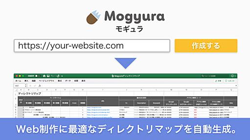 Mogyura（モギュラ）はディレクトリマップを自動作成するクラウドサービスです。