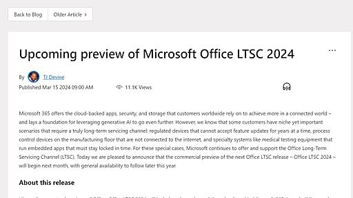 次の永続ライセンス「Office 2024」、今年後半に提供へ