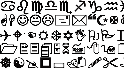 謎の絵文字みたいなフォント「Wingdings」はなぜ存在しているのかという知られざる歴史 - GIGAZINE