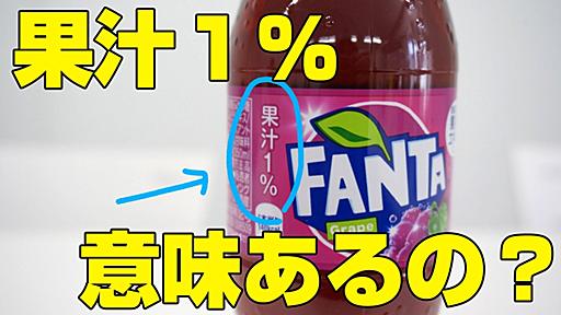 炭酸飲料の「果汁１％」に意味はあるのか確かめる