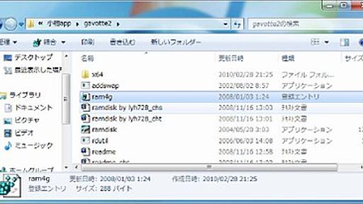 【Gavotte RAMDisk】Windows 7 Ultimate 32bit版でSSDより10倍以上高速なRAMディスクを作成・運用 - ლ(ʘ▽ʘ)ლ