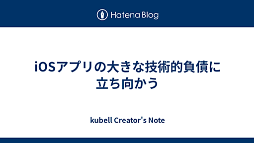 iOSアプリの大きな技術的負債に立ち向かう - Chatwork Creator's Note