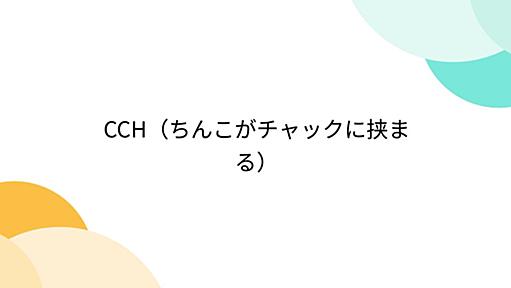 CCH（ちんこがチャックに挟まる）