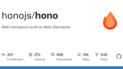 GitHub - honojs/hono: Web Framework built on Web Standards