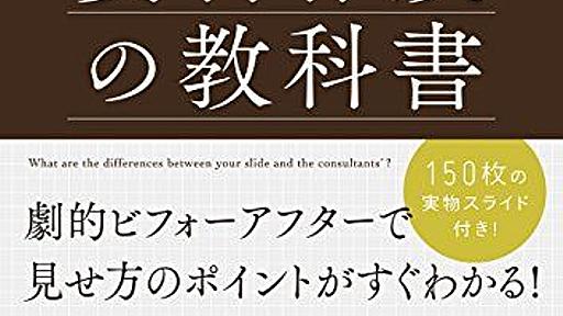 “外資系コンサルが入社1年目に学ぶ資料作成の教科書”の帯 : 市況かぶ全力２階建